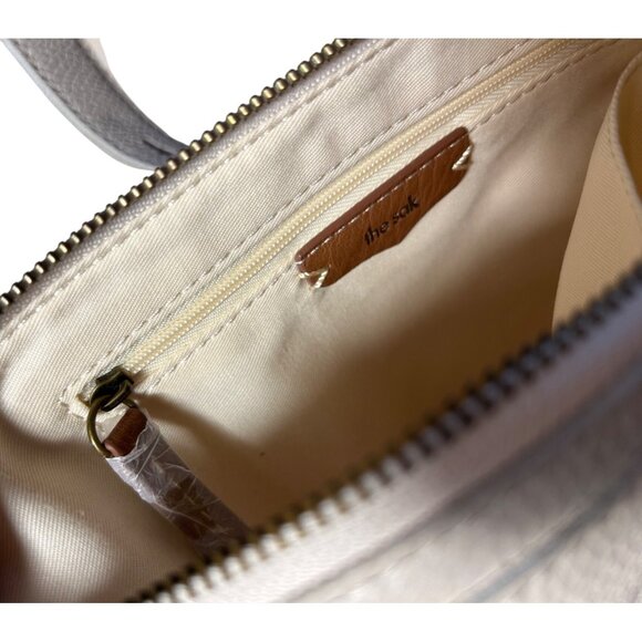 The Sak White Leather Half Moon Crossbody Bag With Adjustable Strap - Picture 8 of 12